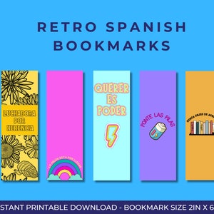 Retro Bookmark de Frases Positivas (descargas digitales)