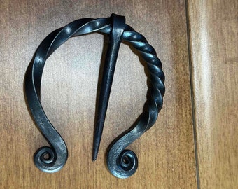 Handforged Steel Brooch/ Blanket Pin