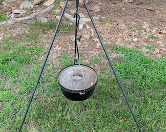Campfire Tripod/ Chicken water container holder.