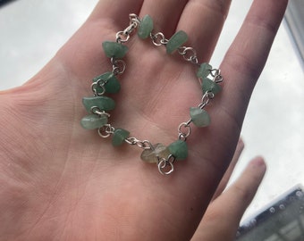 Green adventurine bracelet ~ fairy ~ fairycore ~ cute ~ whimsical  ~ handmade ~ witchy ~ gifts for her ~ crystals