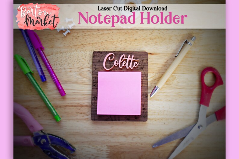 Floral Spring Notepad Holder for Laser Cutting DIGITAL Etsy