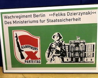 DDR Stasi Gedenk Plakat Grafik