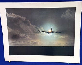 Large B-52 bomber vintage poster.