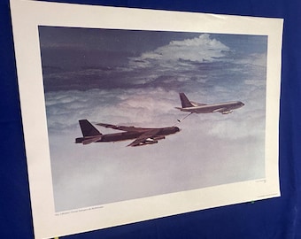 B-52 air refueling vintage poster from the Cold War