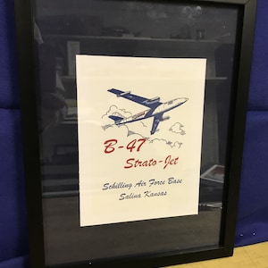 Framed Cold War B-47 Bomber, Shilling Air Force Base, Framed print