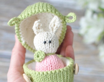 Easter eggs knitting pattern, easter bunny tutorial