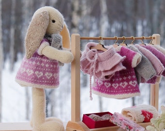 Conjuntos de primavera para muñeca, Patrón de vestido de muñeca para el día de San Valentín.