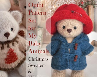 Breipatroonset kerst babydierenkleding – twee outfitontwerpen pdf
