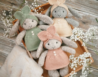 Modèles de lapin à tricoter, jouet animal tricoté, lapin amigurumi