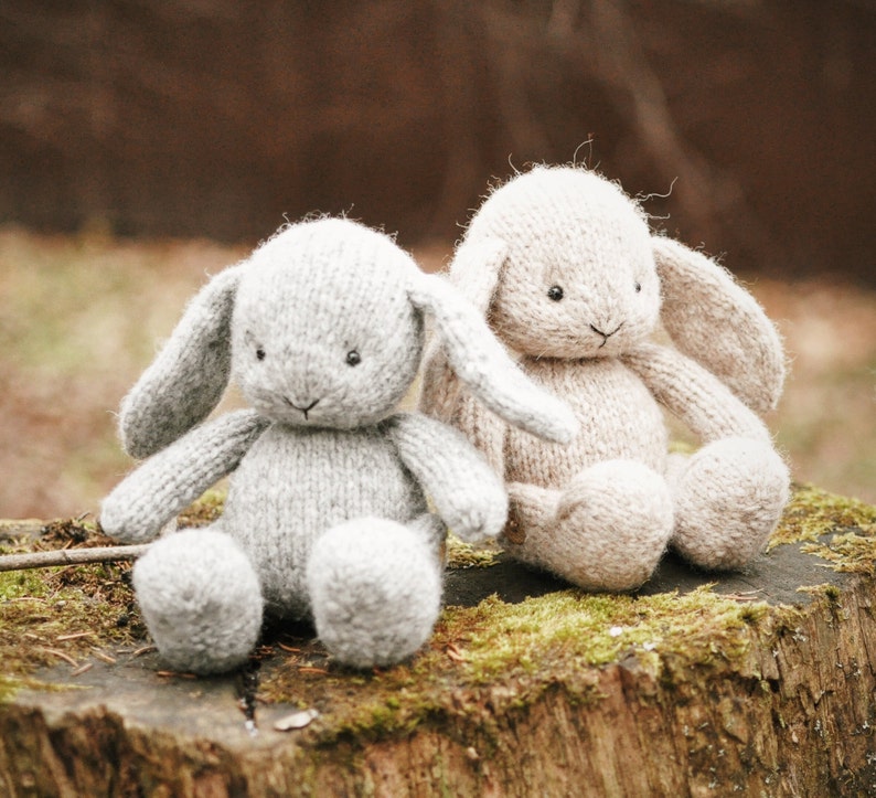 Bunny knitting patterns, knitted animal toy, amigurumi bunny image 9