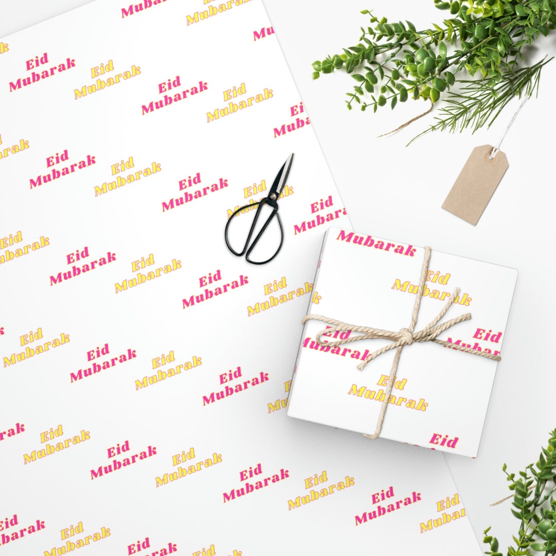 Eid Mubarak Wrapping Paper for Eid Gift Wrap for Ramadan Gift for