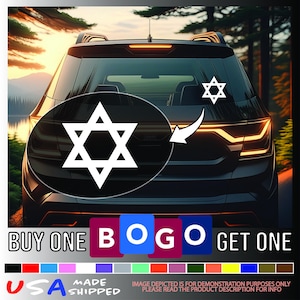 Star of David Decal: Israel Pride Vinyl Sticker