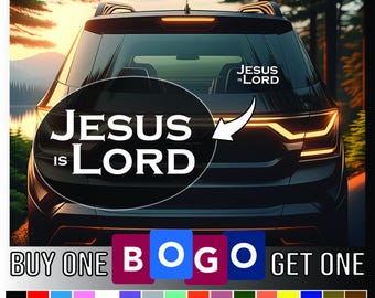 Jesus is Lord Decal | Christian Car Sticker