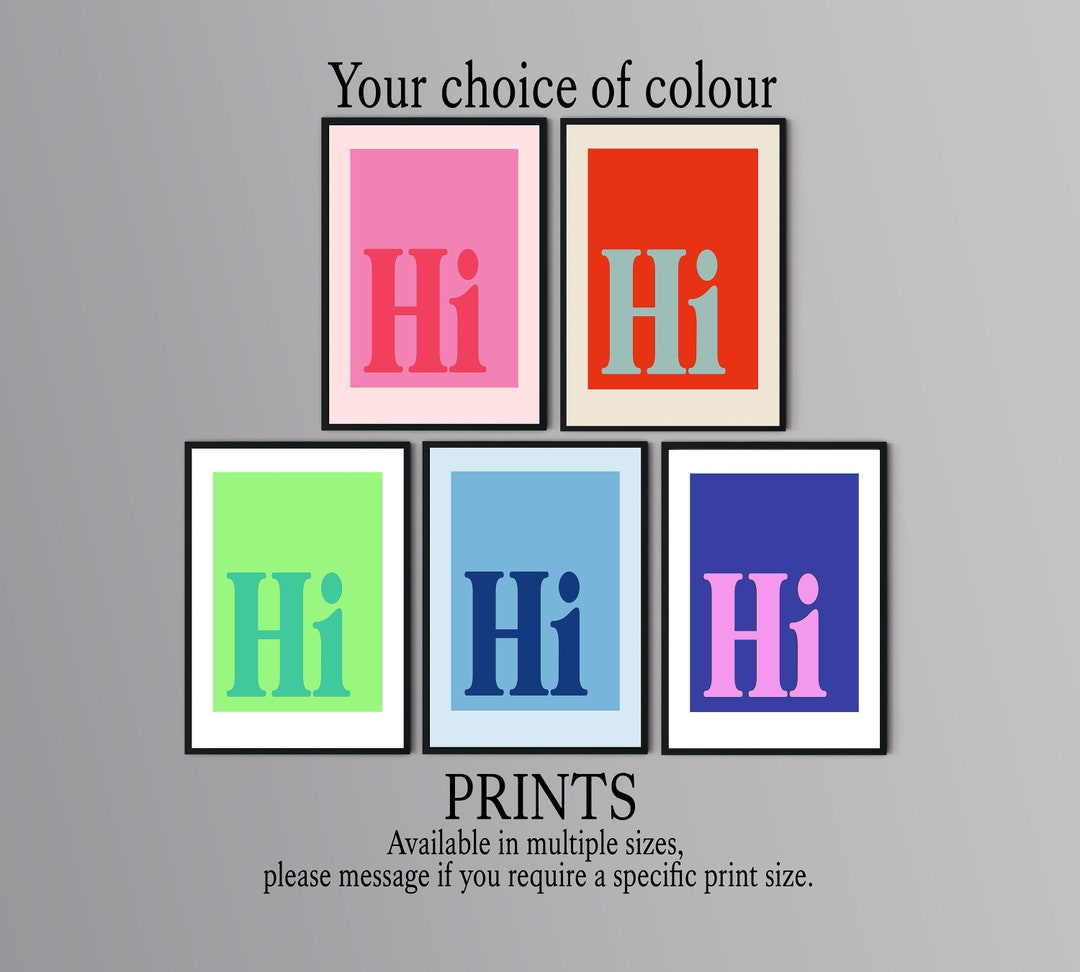 Motivational Quotes to Hi Wall Art Vertical Colourful Word Art