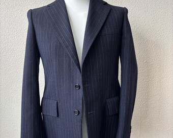Vintage 80s Chester Barrie Gray Black Brown Plaid Tweed Sport Coat
