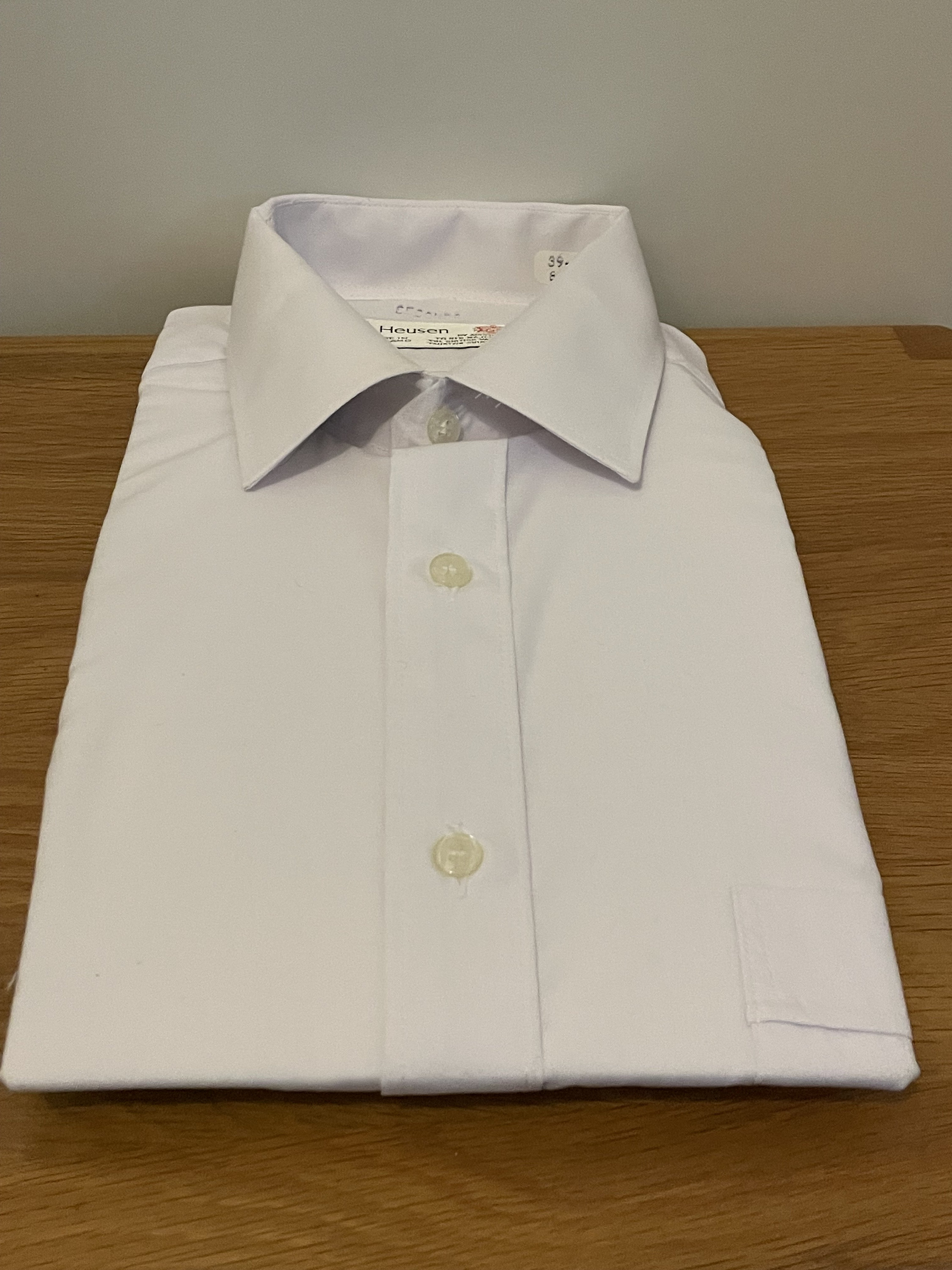 Chemise en popeline de coton rayee rouge double retors