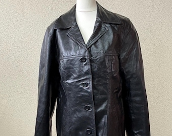 Veste en cuir vintage des années 70