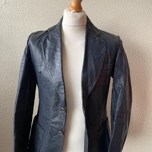 Veste en cuir vintage des années 60
