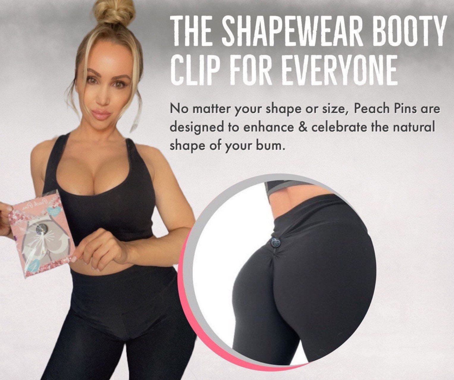 SHAPEWEAR Booty Clip - Peach Pins - Instant Booty Enhancing Clip