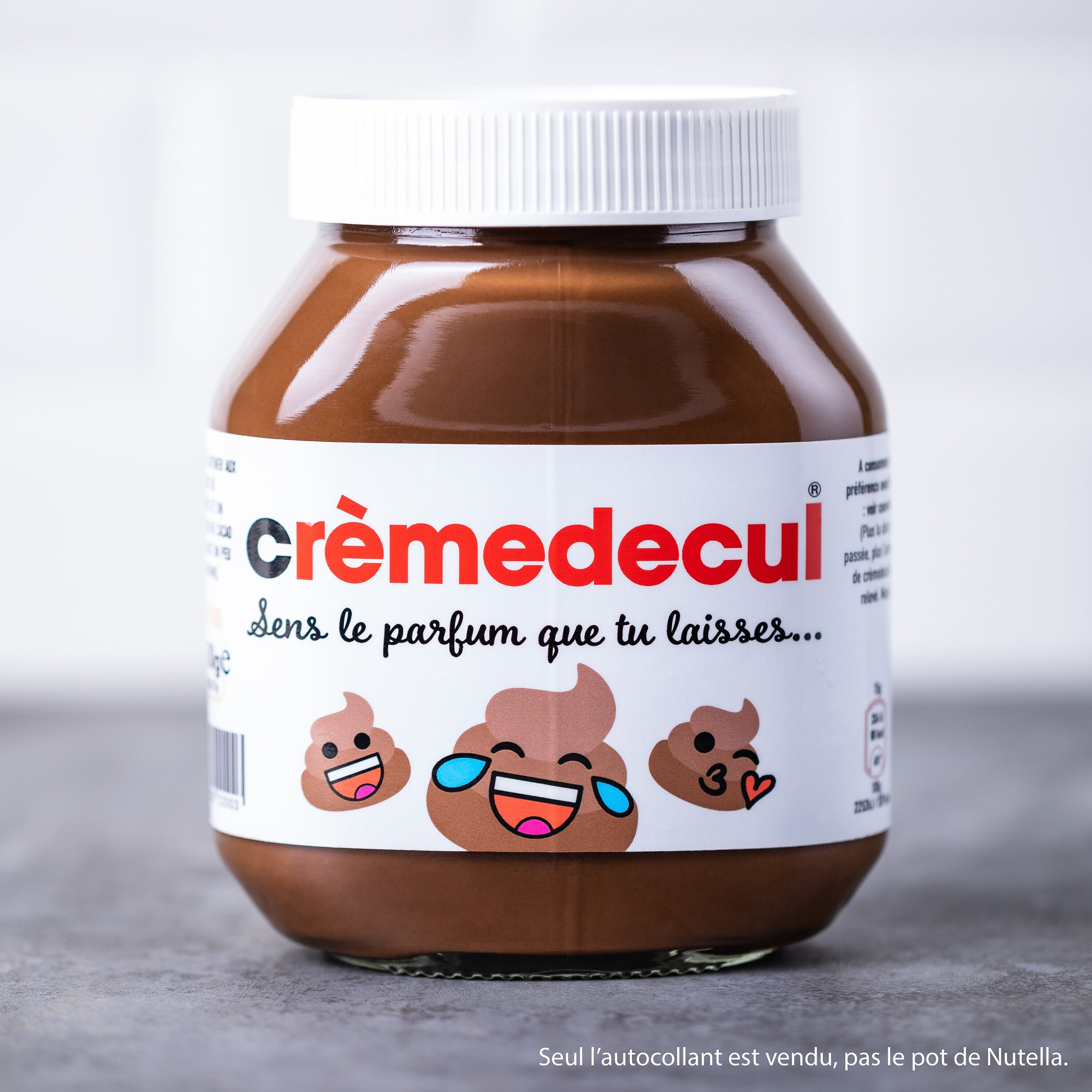 Etiquettes autocollantes prénoms personnalisées pour mini pot de nutella