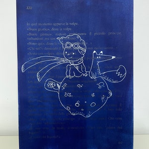 Stampa in cianotipia “Il piccolo principe”