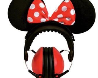 Adult Minnie Mouse inspired ear defenders autism, additional needs, neurodiverse, sensory processing
