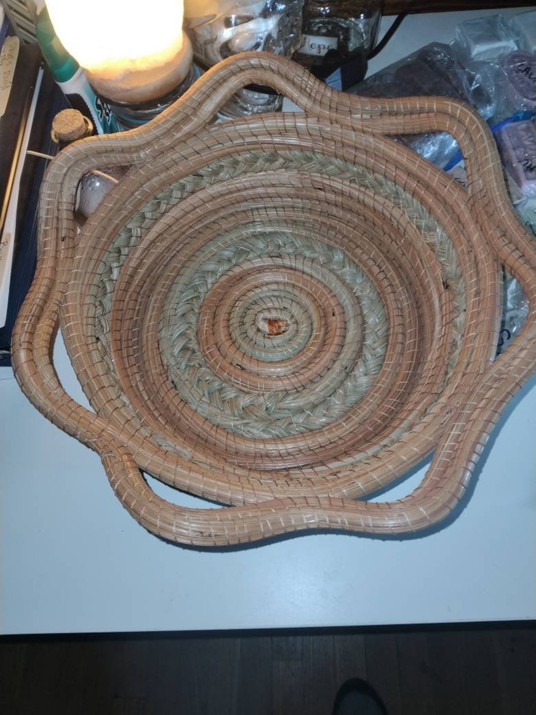 Cherokee Handmade Sweetgrass and Pineneedle Baskets 13.5 Etsy