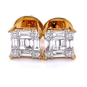 10K Gold Diamond Stud Earrings, Prong Setting Diamond Studs, Genuine Diamond Stud Earrings, Daily Use Earrings , luxurious diamond studs .