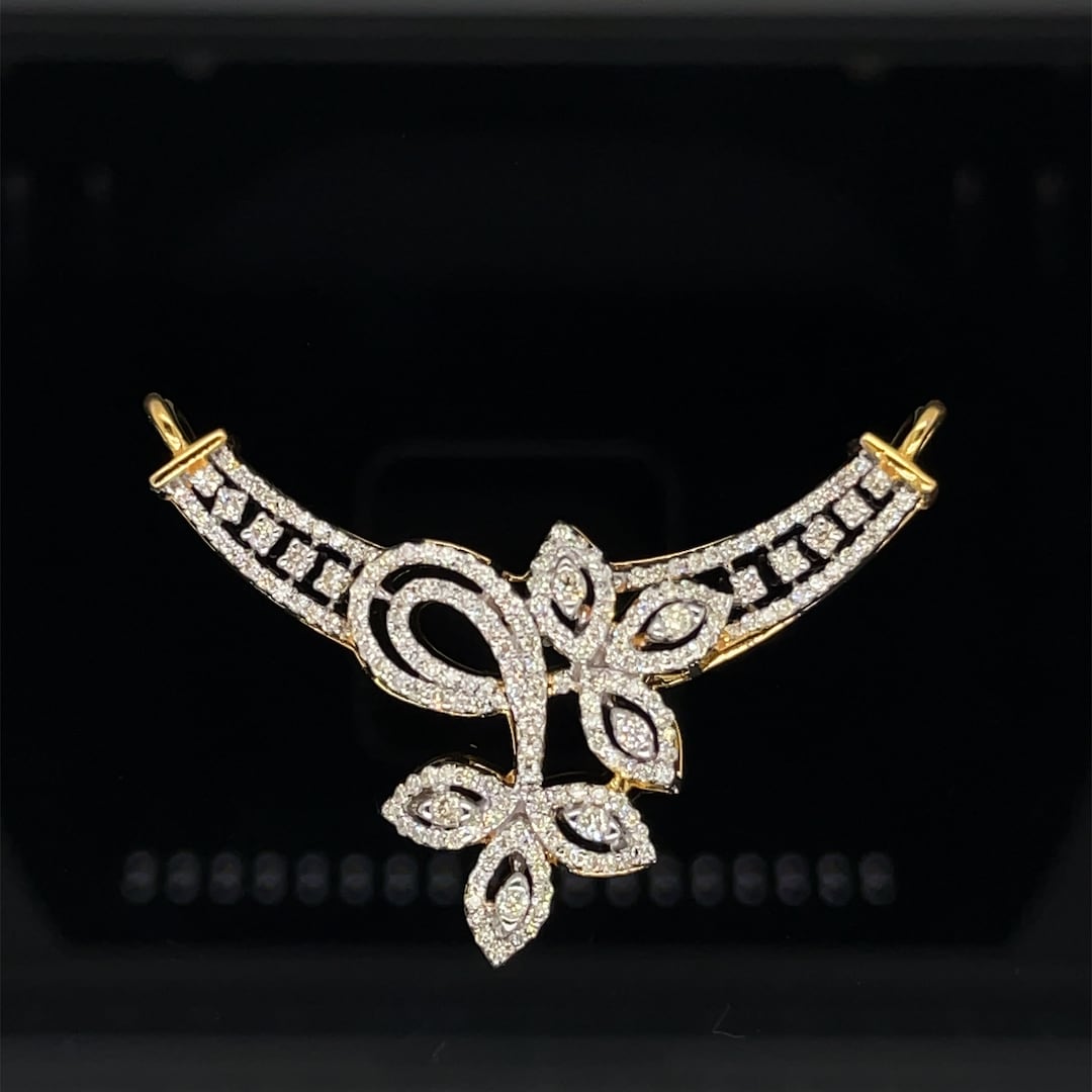 Diamond Mangalsutra Pendant for Girls, Diamond Pendant, Traditional