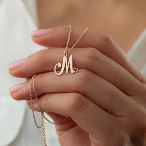 10KT Gold Diamond Alphabet Pendant – Personalized Initial Necklace, Custom Name Jewelry, Handmade Gift for Birthday & Anniversary.
