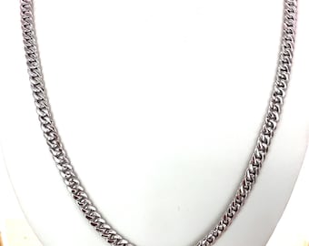 Mens Cuban Chain 6 mm Necklace | Handmade 950 Platinum | Custom Size Luxury Jewelry | Free Shipping | Stylish Men&#39;s Accessory| Length 22 inches