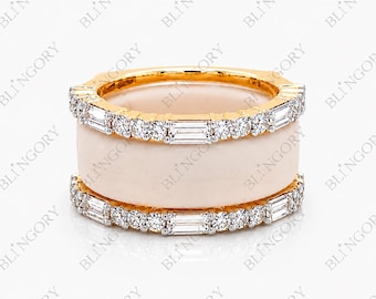 Oura Ring Jacket for Gen 5 Smart Ring | 14K Solid Gold 1.50CT Diamond Protector |Fancy And Round Cut Diamond Ring |Gift for Him & Her.
