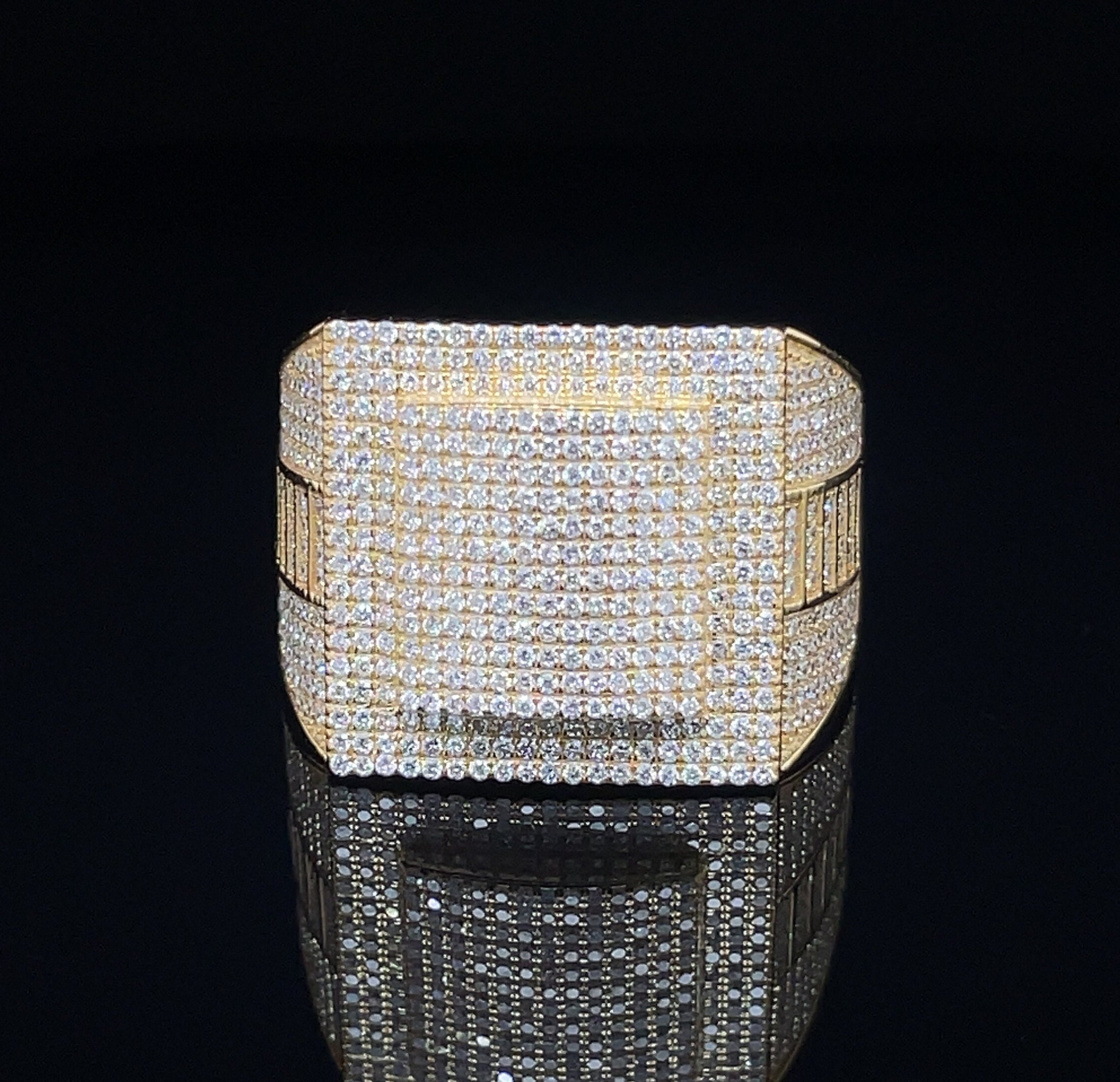 Full Iced Out Chunky Rings paved Diamond Ring men s Accessories