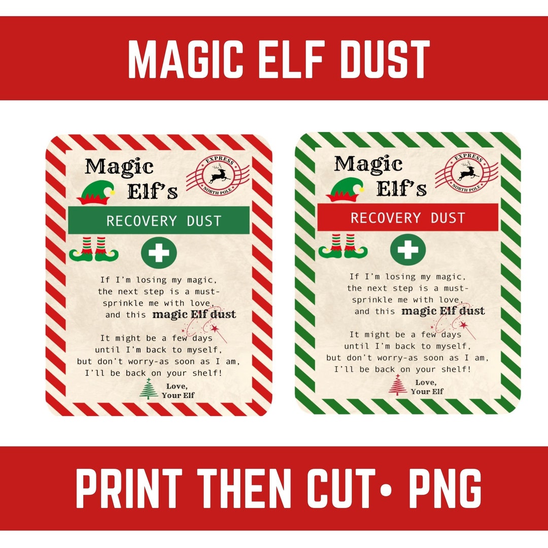 Elf Dust, Magic Elf Dust, Elf Recovery Dust, Elf Dust Printable - Etsy