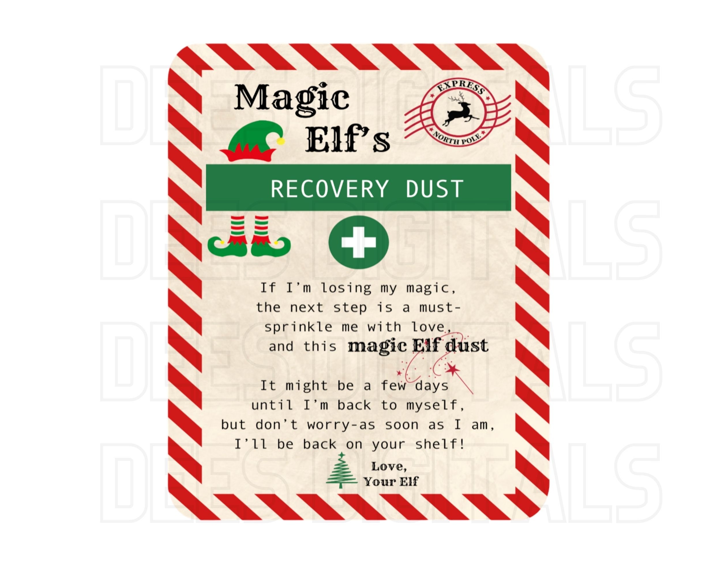 Elf Dust, Magic Elf Dust, Elf Recovery Dust, Elf Dust Printable - Etsy