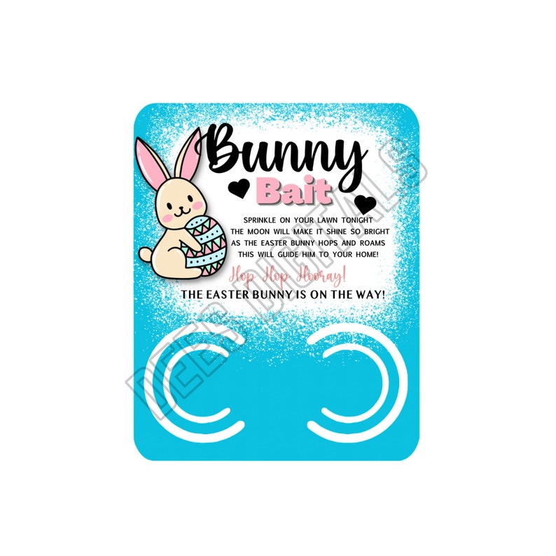 Easter Bunny Bait Card PNG - Downloadable File Diy- Printable File ...