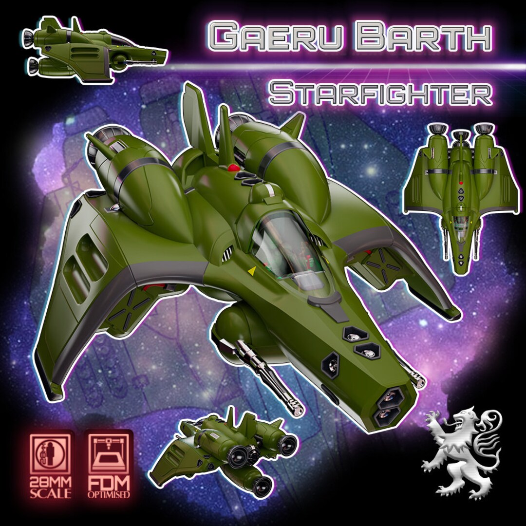 Gaeru Barth Starfighter Science Fiction Miniature Spaceship Terrain in ...