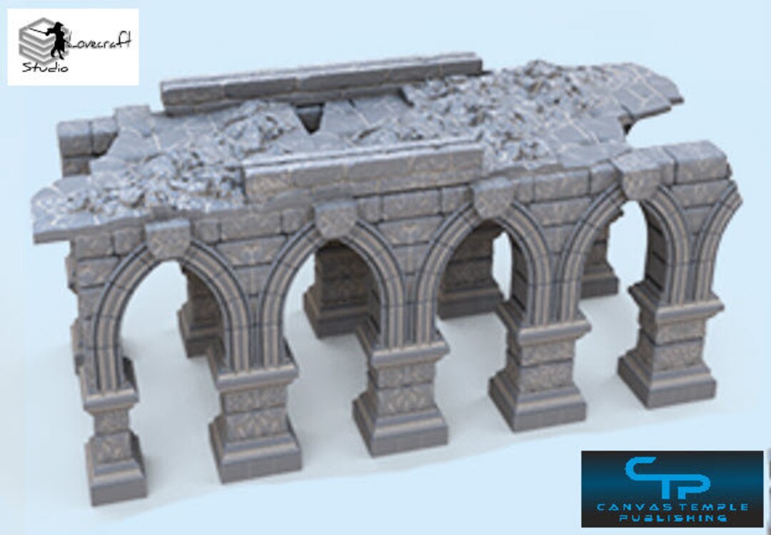 Frostguard Ruins 8 Wargame Terrain 3D Printed in 28mm Ideal for ...