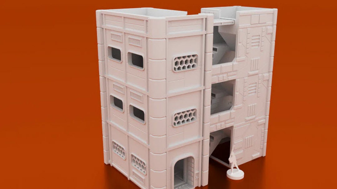 Small Apartments Science Fiction Miniatures Terrain 3D Printed in 28mm ...