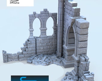 Frostguard Ruins 4 Wargame Terrain 3D Printed in 28mm Ideal for ...