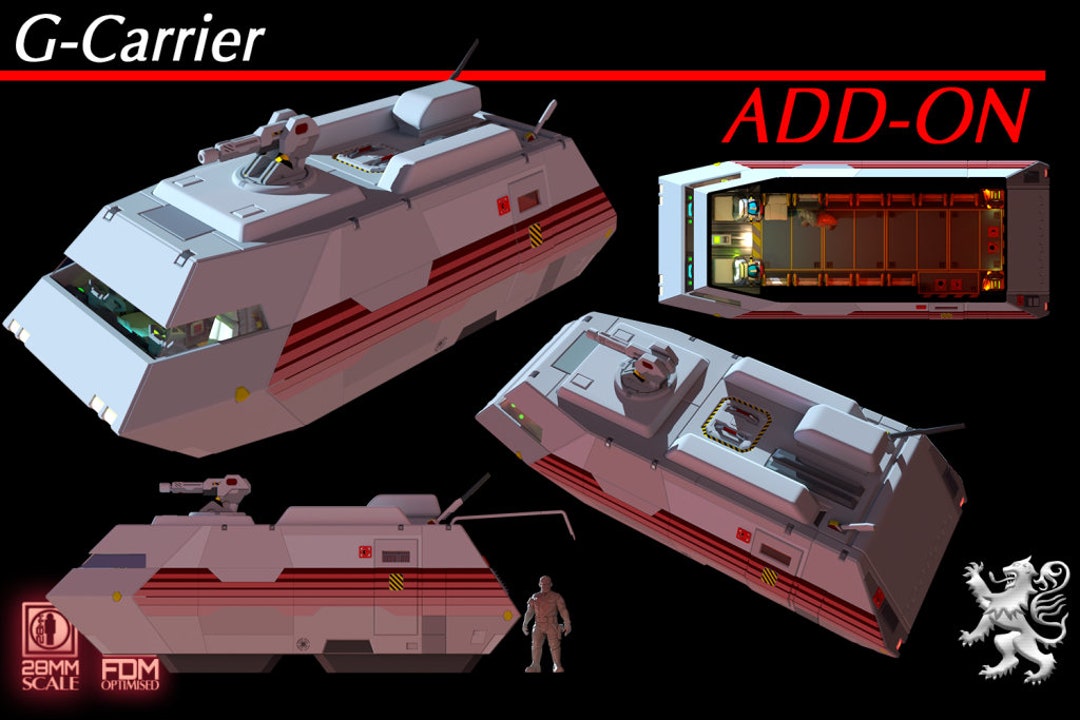 Traveller G-carrier Science Fiction Miniature in 28mm by 2nd Dynasty - Etsy