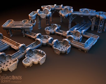 Science Fiction Miniatures HVAC Tunnel Terrain (for Space Hulk and other games) by Dragon's Rest