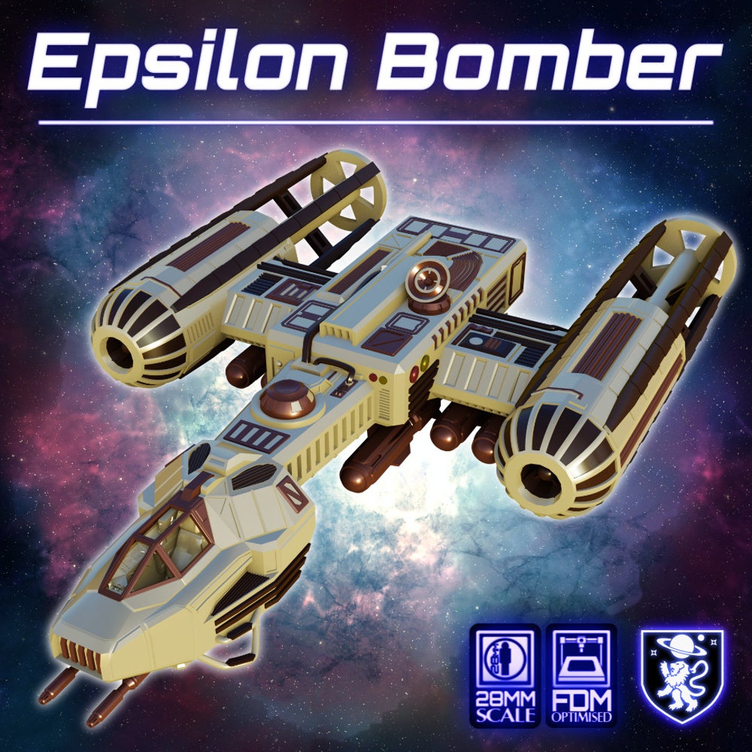 Epsilon Bomber Science Fiction Miniature Spaceship Terrain in 28mm by ...