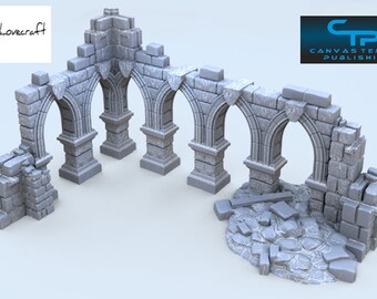 Frostguard Ruins 4 Wargame Terrain 3D Printed in 28mm Ideal for ...