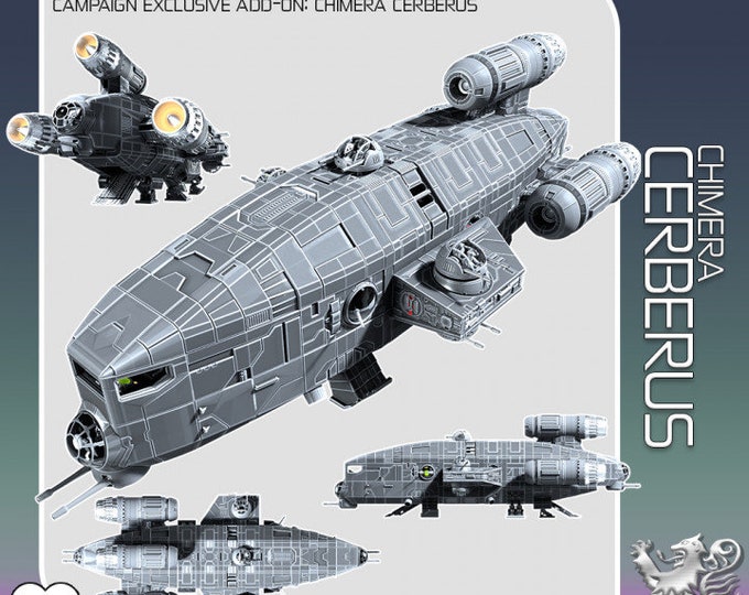 Science Fiction Miniatures Starship Chimera in 28mm by 2nd Dynasty - Etsy