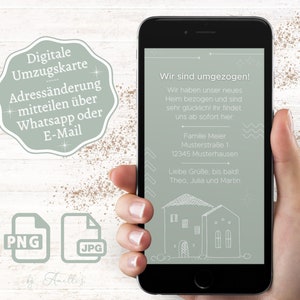 Verhuiskaart / adreswijziging / nieuw adres doorgeven met dit digitale verhuisbericht | Verzending via Whatsapp, e-mail/verhuismelding