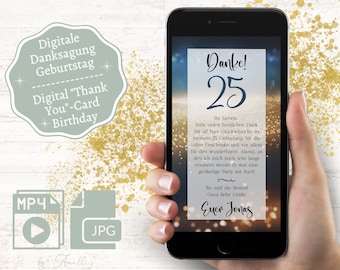 Digital Thank You Card Birthday | personalized Whatsapp acknowledgement as animated video | E-Card birthday | Thank you card birthday