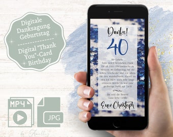 Digital Thank You Card Birthday | personalized Whatsapp acknowledgement as animated video | E-Card birthday | Thank you card birthday