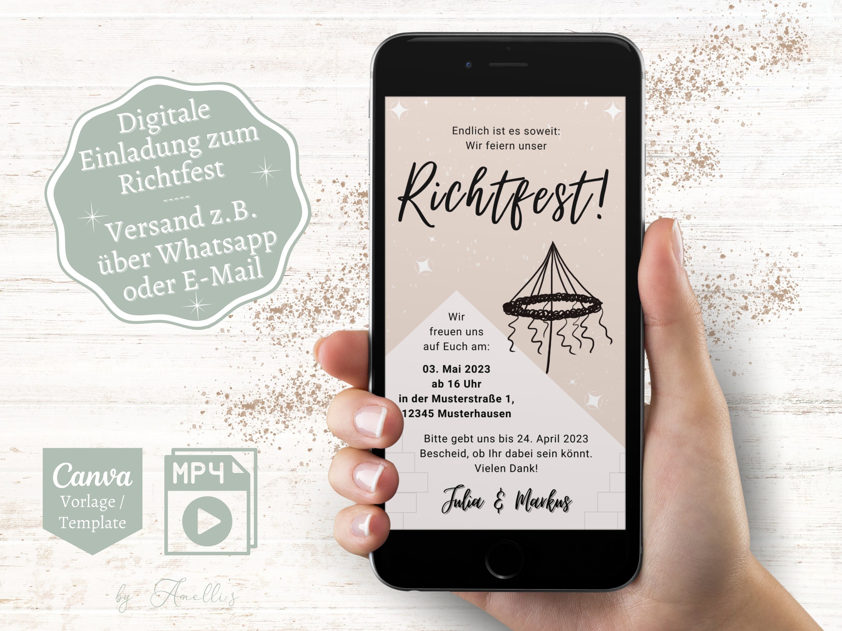 Einladung Richtfest Vorlage Whatsapp
