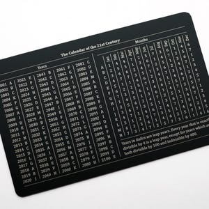 La tarjeta del calendario centenario
